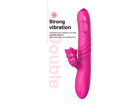 Wibrator Lyla silikonowy różowy z ruchem posuwistym USB - 11
