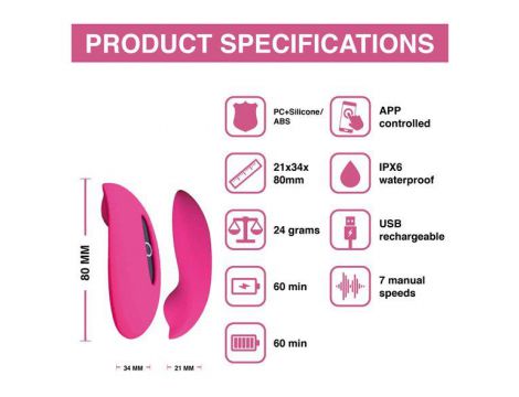 Wibrator Magic Motion Candy różowy z aplikacją Bluetooth - 4
