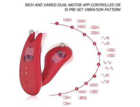 Wibrator noszony Magic Motion Umi z aplikacją podwójny silnik USB - 7