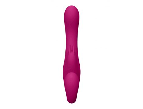 Strapon wibrujący Vive Suki silikonowy różowy USB - 9