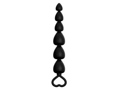 Koraliki analne silikonowe Power Escorts czarny 18 5 cm - 2