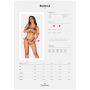 Komplet bielizny Obsessive Badossa z otwartym krokiem S/M - 8