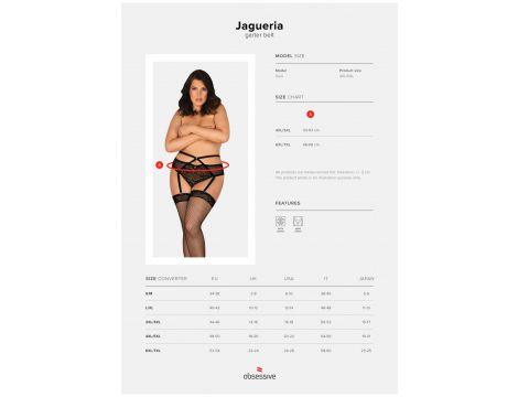Pas do pończoch otwarty Jagueria Obsessive 6XL/7XL - 9