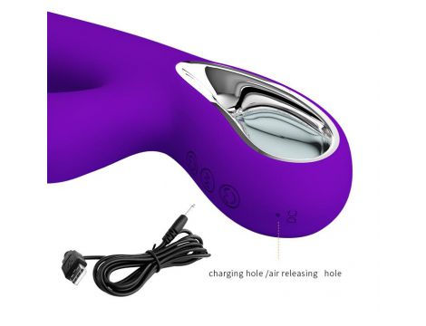 Wibrator ssący punktu G silikonowy Pretty Love fioletowy USB - 5