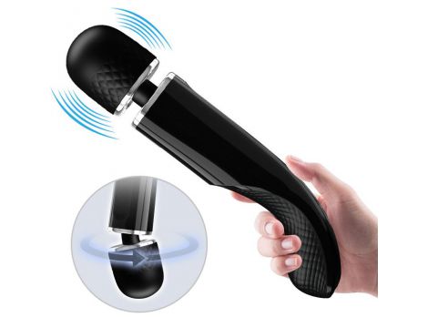 Masażer wibracyjny Pretty Love super mocny silikonowy czarny USB 24 cm - 7