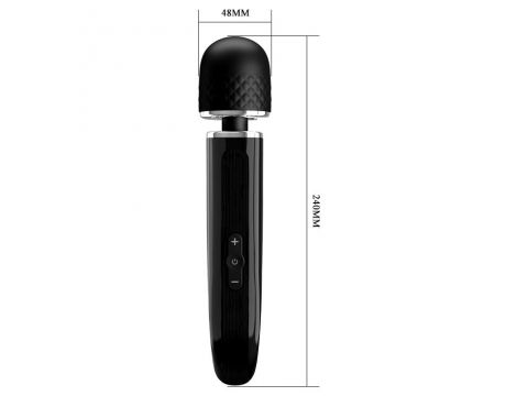 Masażer wibracyjny Pretty Love super mocny silikonowy czarny USB 24 cm - 9
