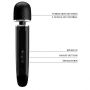 Masażer wibracyjny Pretty Love super mocny silikonowy czarny USB 24 cm - 9