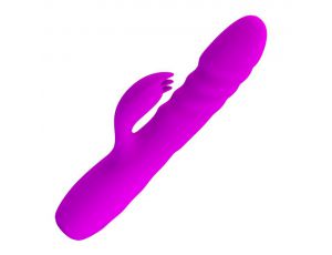 Wibrator króliczek pchający Pretty Love Melanie fioletowy silikonowy USB