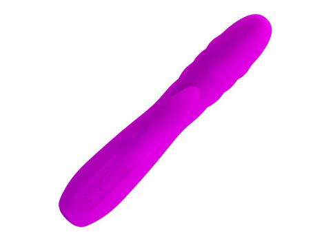 Wibrator króliczek pchający Pretty Love Melanie fioletowy silikonowy USB - 2