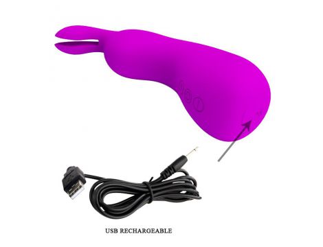 Wibrator króliczek silikonowy Pretty Love Nakki fioletowy USB - 6