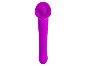 Wibrator z lizaniem Pretty Love Faust fioletowy silikonowy USB