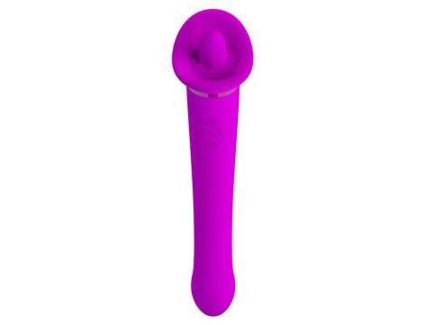 Wibrator z lizaniem Pretty Love Faust fioletowy silikonowy USB