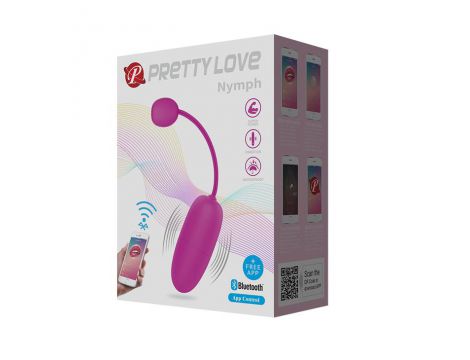 Jajko wibrujące z aplikacją Pretty Love Nymph fioletowe AAA - 11
