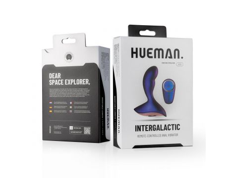 Wibrator analny Hueman Intergalactic fioletowy z pilotem USB - 3