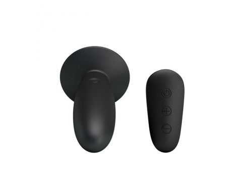 Wibrujący korek analny Mr Play z pilotem silikonowy czarny USB - 2