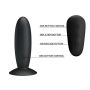 Wibrujący korek analny Mr Play z pilotem silikonowy czarny USB - 7