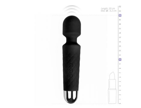 Wibrator mini różdżka EasyToys czarny silikonowy USB 20 cm wodoodporny - 7