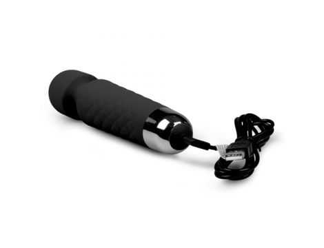 Wibrator mini różdżka EasyToys czarny silikonowy USB 20 cm wodoodporny - 11