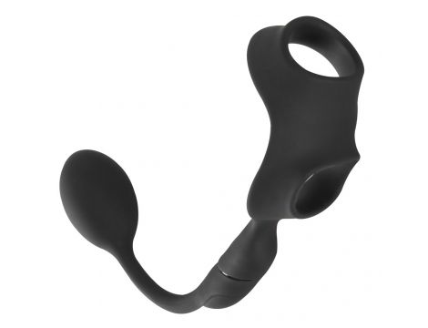 Pierścień z wibrującym plugiem analnym Rebel z pilotem USB 33 cm - 7