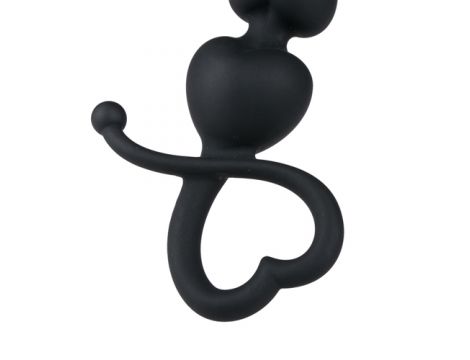 Korek analny EasyToys serce silikonowy czarny 18 cm - 9