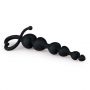 Korek analny EasyToys serce silikonowy czarny 18 cm - 7