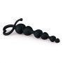 Korek analny EasyToys serce silikonowy czarny 18 cm - 6