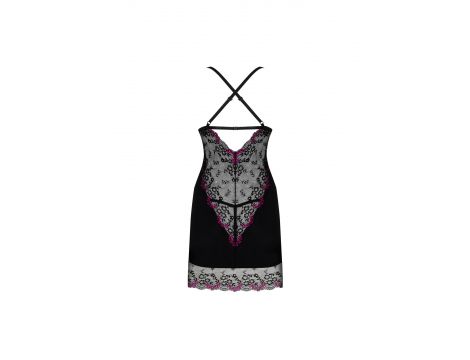 Koszulka i stringi Obsessive Vanessme czarny L/XL - 6