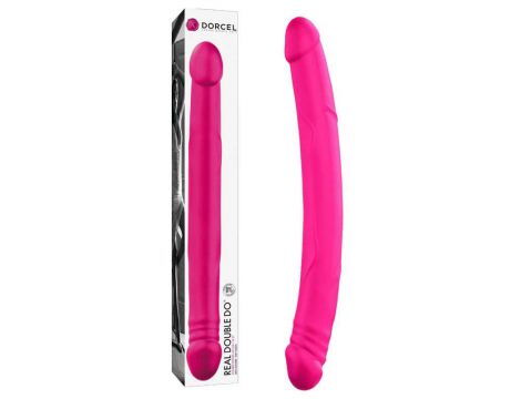 Podwójne dildo Dorcel Real Double silikonowe różowe 42 cm - 2