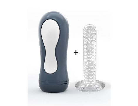Masturbator silikonowy kropkowany Sexpresso Dorcel 20 cm wodoodporny - 2