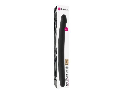 Podwójne dildo silikonowe realistyczne Dorcel czarny 42 cm