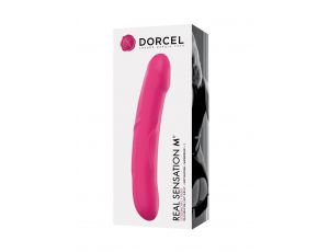Dildo realistyczne silikonowe Dorcel Real Sensation M magenta 22,5 cm
