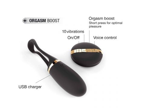 Jajko wibrujące Dorcel Secret Delight złote czarne USB sterowane głosem - 7