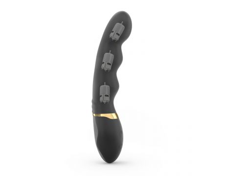 Wibrator punktu G Dorcel Too Much 2.0 z 3 silnikami czarny USB 22 cm - 3