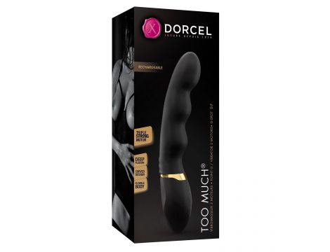 Wibrator punktu G Dorcel Too Much 2.0 z 3 silnikami czarny USB 22 cm - 6