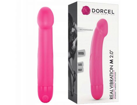 Wibrator realistyczny Dorcel M magenta silikonowy 18 cm USB - 3