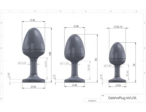 Korek analny Geisha Plug Diamond Dorcel z kulką 8 cm - 5