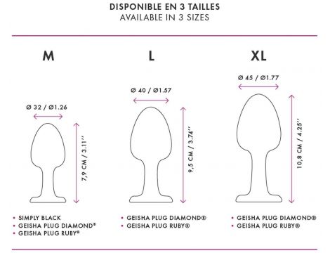 Korek analny Geisha Plug Diamond Dorcel z kulką 8 cm - 6
