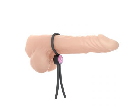 Pętelka erekcyjna regulowana silikonowa Mr Dorcel czarna 29 cm - 3