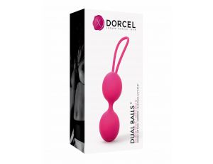 Kulki gejszy podwójne silikonowe Dorcel różowe 15,6 cm