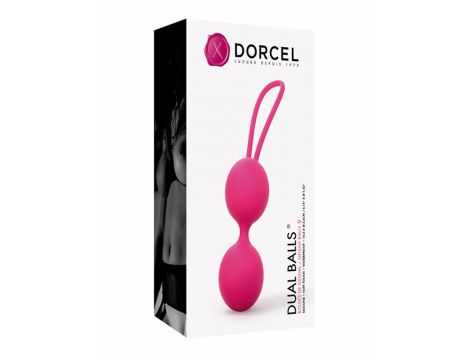 Kulki gejszy podwójne silikonowe Dorcel różowe 15,6 cm