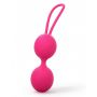 Kulki gejszy podwójne silikonowe Dorcel różowe 15,6 cm - 3