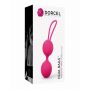 Kulki gejszy podwójne silikonowe Dorcel różowe 15,6 cm - 2
