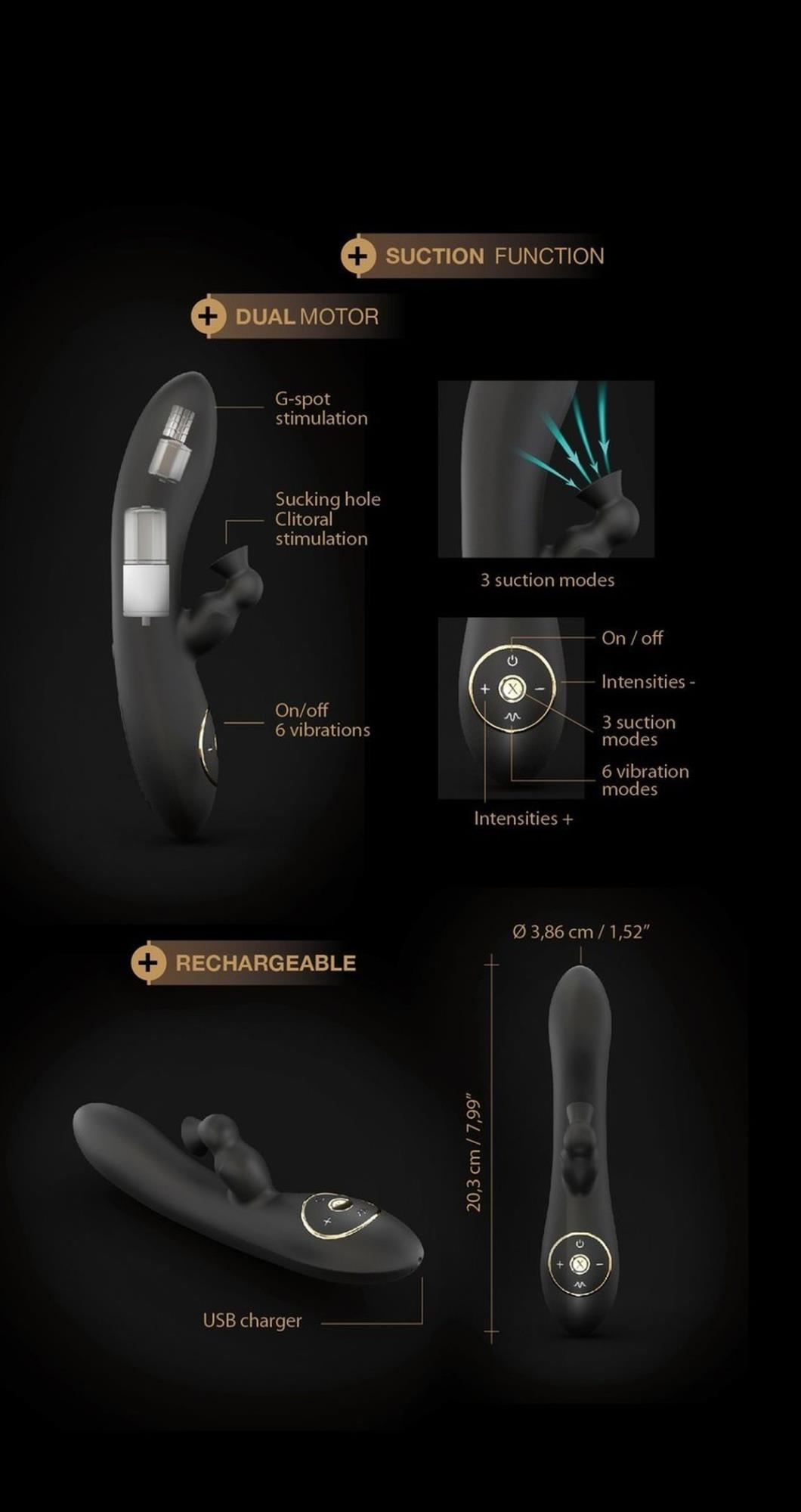 wibrator króliczek ssący dorcel divine rabbit 20cm