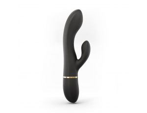 Wibrator króliczek Dorcel Glam Rabbit silikonowy czarny USB 21,8 cm