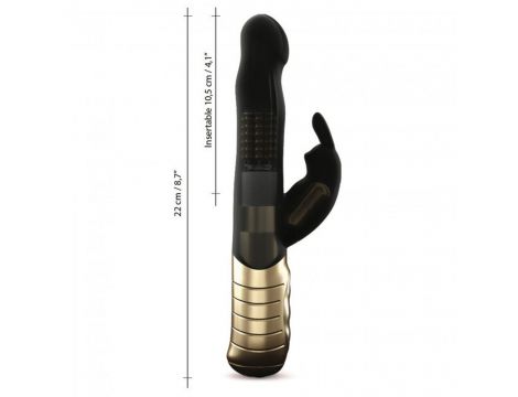 Wibrator króliczek Dorcel Baby Rabbit czarno złoty USB 22 cm - 7