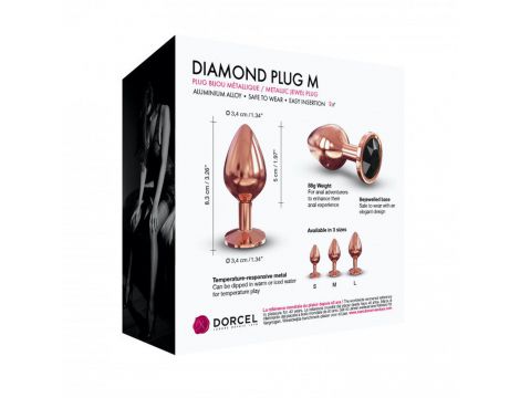 Korek analny z diamencikiem Diamond Dorcel M - 5