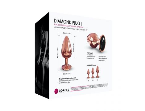 Korek analny z diamencikiem Dorcel L 9.5 cm - 5