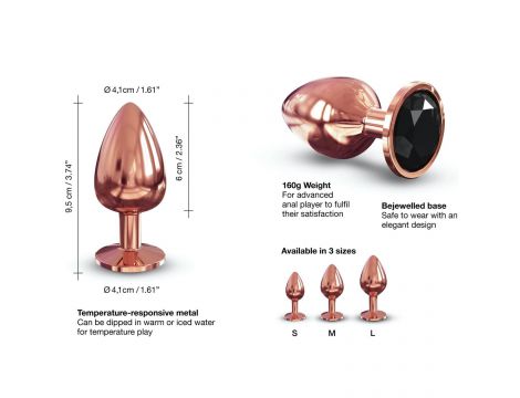 Korek analny z diamencikiem Dorcel L 9.5 cm - 6