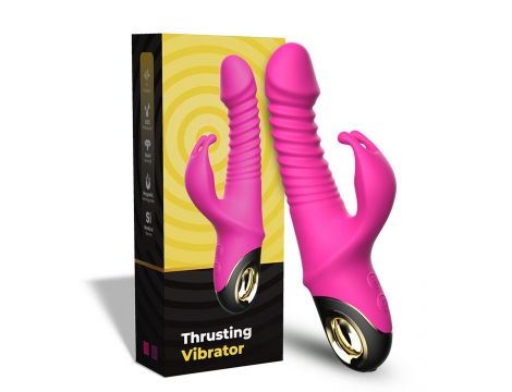 Wibrator króliczek silikonowy Zing pulsacyjnoobrotowy różowy 20cm - 9
