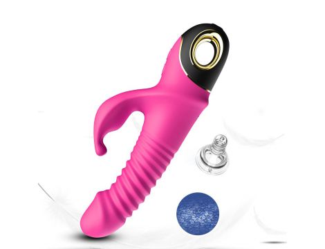 Wibrator króliczek silikonowy Zing pulsacyjnoobrotowy różowy 20cm - 6